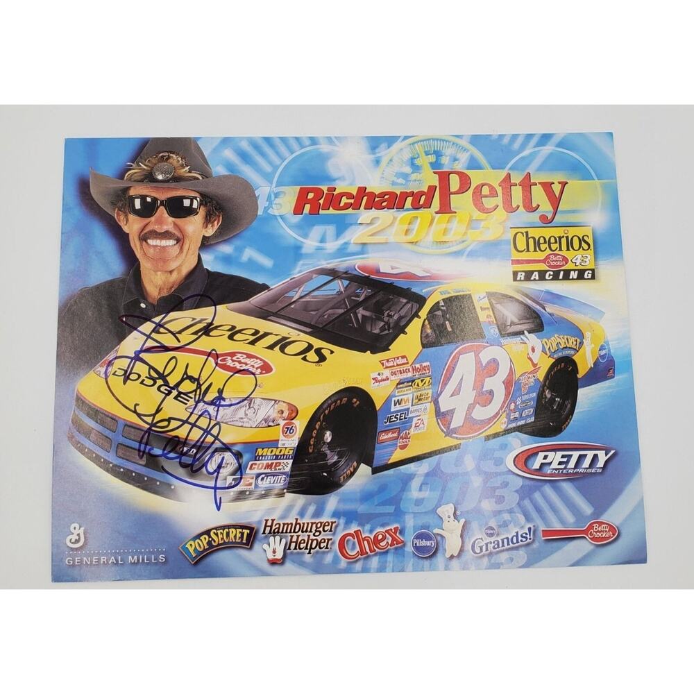 Richard Petty Signed Driver Hero Card 2003 Cheeriors NASCAR